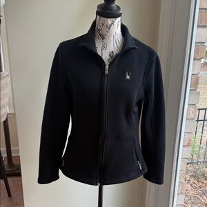 Women's Black Zip-Up Ski Jacket